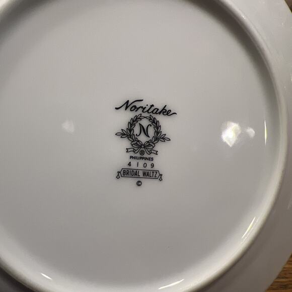 Noritake Bridal Waltz Bread Plates SET Of 9 VTG 6.25" 4109 Pink Blue Floral EXC! - Picture 13 of 14